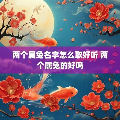 两个属兔名字怎么取好听 两个属兔的好吗