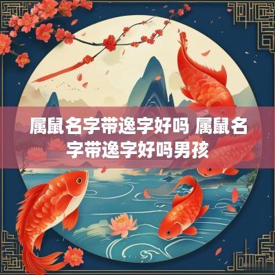属鼠名字带逸字好吗 属鼠名字带逸字好吗男孩