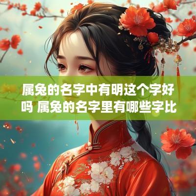属兔的名字中有明这个字好吗 属兔的名字里有哪些字比较好