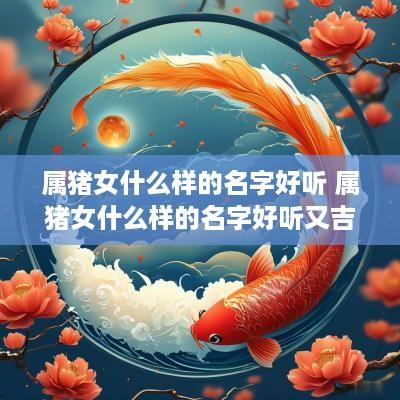 属猪女什么样的名字好听 属猪女什么样的名字好听又吉利