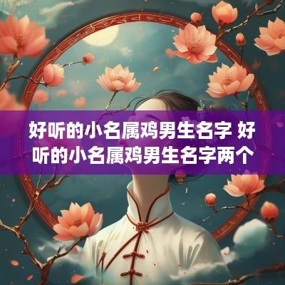 好听的小名属鸡男生名字 好听的小名属鸡男生名字两个字