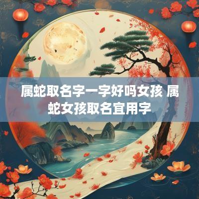 属蛇取名字一字好吗女孩 属蛇女孩取名宜用字