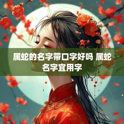 属蛇的名字带口字好吗 属蛇名字宜用字