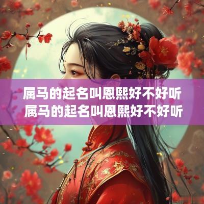 属马的起名叫恩熙好不好听 属马的起名叫恩熙好不好听呢