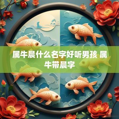 属牛晨什么名字好听男孩 属牛带晨字