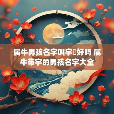 属牛男孩名字叫宇芃好吗 属牛带宇的男孩名字大全