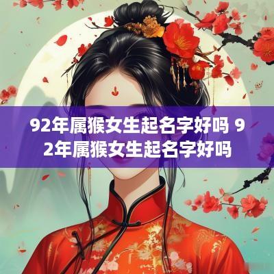 92年属猴女生起名字好吗 92年属猴女生起名字好吗