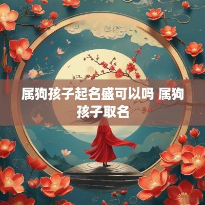 属狗孩子起名盛可以吗 属狗孩子取名
