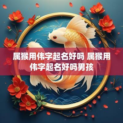 属猴用伟字起名好吗 属猴用伟字起名好吗男孩