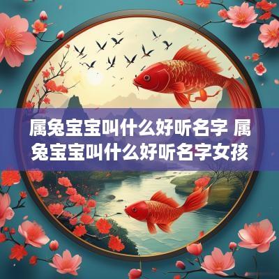 属兔宝宝叫什么好听名字 属兔宝宝叫什么好听名字女孩
