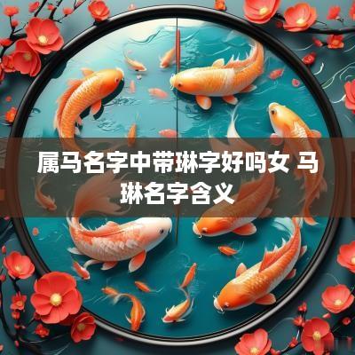 属马名字中带琳字好吗女 马琳名字含义