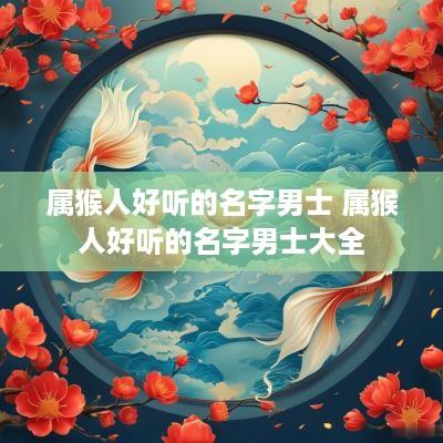 属猴人好听的名字男士 属猴人好听的名字男士大全