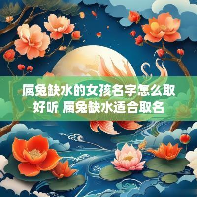 属兔缺水的女孩名字怎么取好听 属兔缺水适合取名
