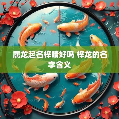 属龙起名梓晴好吗 梓龙的名字含义