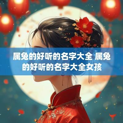 属兔的好听的名字大全 属兔的好听的名字大全女孩