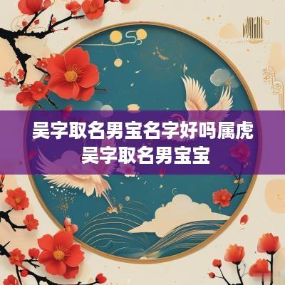 吴字取名男宝名字好吗属虎 吴字取名男宝宝