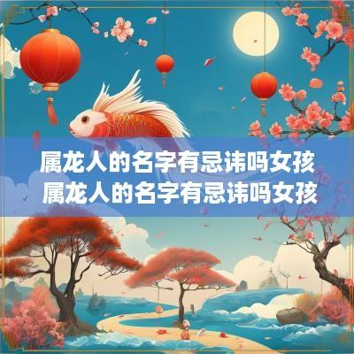 属龙人的名字有忌讳吗女孩 属龙人的名字有忌讳吗女孩子