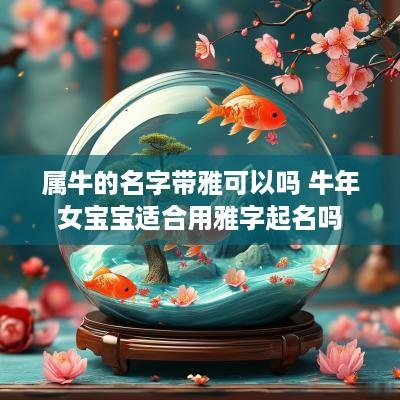 属牛的名字带雅可以吗 蛇年女宝宝适合用雅字起名吗