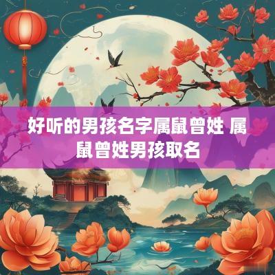 好听的男孩名字属鼠曾姓 属鼠曾姓男孩取名