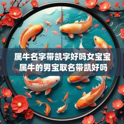 属牛名字带凯字好吗女宝宝 属牛的男宝取名带凯好吗