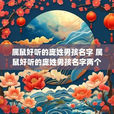 属鼠好听的庞姓男孩名字 属鼠好听的庞姓男孩名字两个字