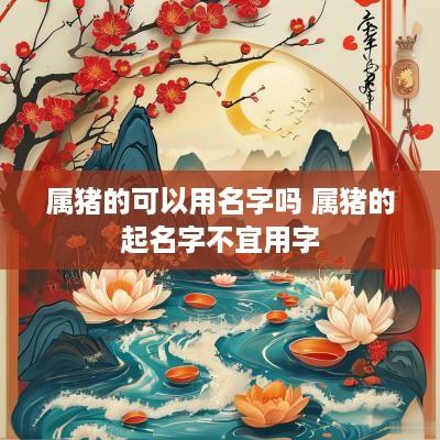 属猪的可以用名字吗 属猪的起名字不宜用字