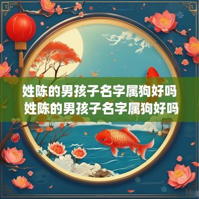 姓陈的男孩子名字属狗好吗 姓陈的男孩子名字属狗好吗怎么取