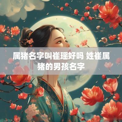 属猪名字叫崔瑶好吗 姓崔属猪的男孩名字