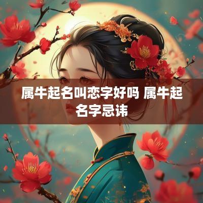 属牛起名叫恋字好吗 属牛起名字忌讳