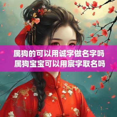 属狗的可以用诚字做名字吗 属狗宝宝可以用宸字取名吗?