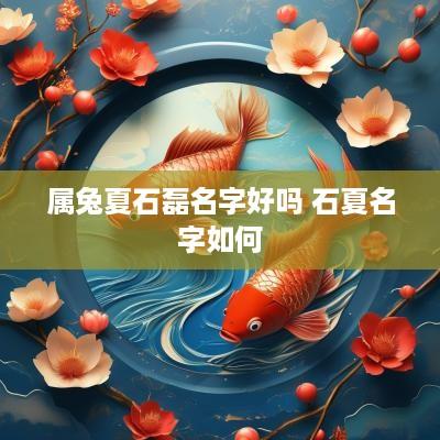 属兔夏石磊名字好吗 石夏名字如何