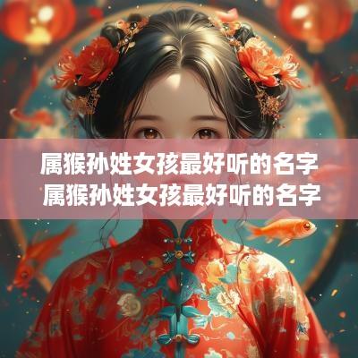属猴孙姓女孩最好听的名字 属猴孙姓女孩最好听的名字大全