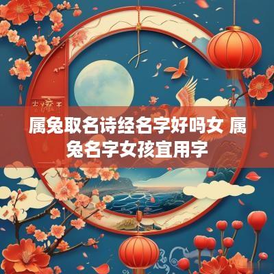 属兔取名诗经名字好吗女 属兔名字女孩宜用字