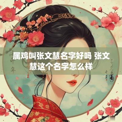 属鸡叫张文慧名字好吗 张文慧这个名字怎么样