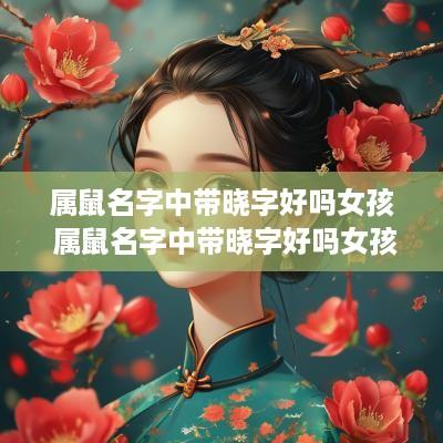 属鼠名字中带晓字好吗女孩 属鼠名字中带晓字好吗女孩子