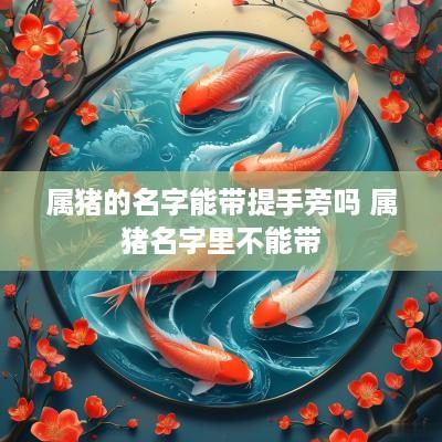 属猪的名字能带提手旁吗 属猪名字里不能带