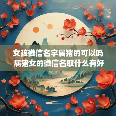 女孩微信名字属猪的可以吗 属猪女的微信名取什么有好运