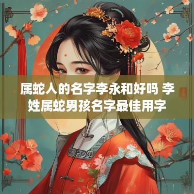 属蛇人的名字李永和好吗 李姓属蛇男孩名字最佳用字