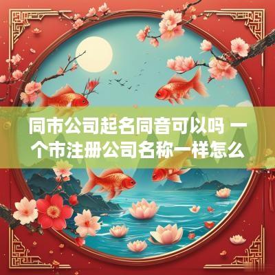 同市公司起名同音可以吗 一个市注册公司名称一样怎么办