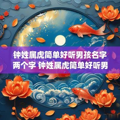 钟姓属虎简单好听男孩名字两个字 钟姓属虎简单好听男孩名字两个字大全