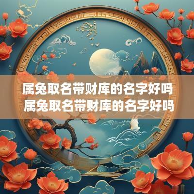 属兔取名带财库的名字好吗 属兔取名带财库的名字好吗男孩