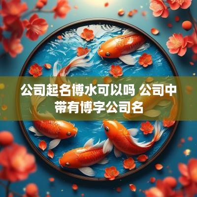公司起名博水可以吗 公司中带有博字公司名
