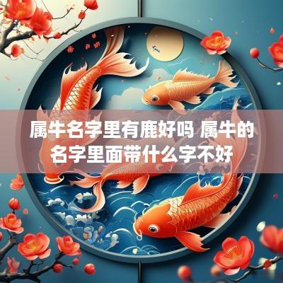 属牛名字里有鹿好吗 属牛的名字里面带什么字不好