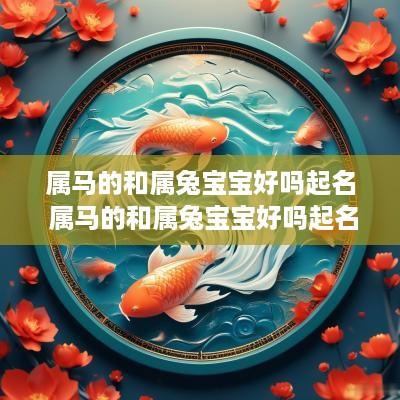 属马的和属兔宝宝好吗起名 属马的和属兔宝宝好吗起名怎么样