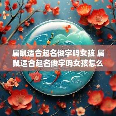属鼠适合起名俊字吗女孩 属鼠适合起名俊字吗女孩怎么取