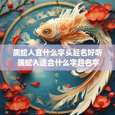 属蛇人宜什么字头起名好听 属蛇人适合什么字起名字