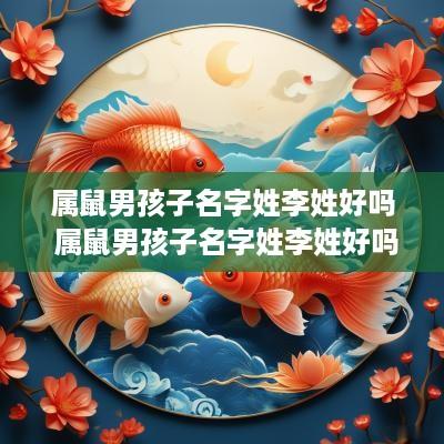 属鼠男孩子名字姓李姓好吗 属鼠男孩子名字姓李姓好吗怎么取