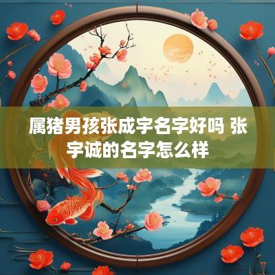 属猪男孩张成宇名字好吗 张宇诚的名字怎么样