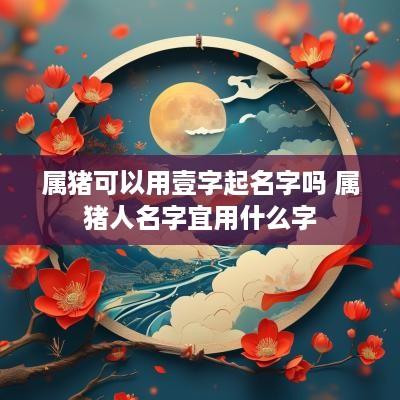 属猪可以用壹字起名字吗 属猪人名字宜用什么字