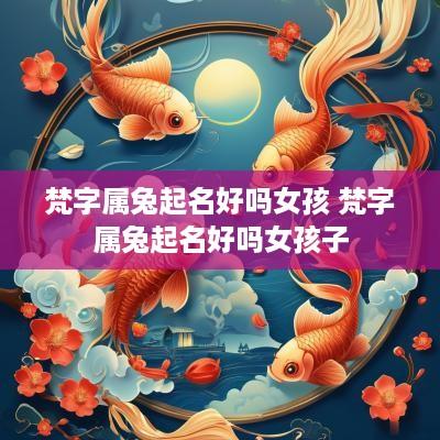 梵字属兔起名好吗女孩 梵字属兔起名好吗女孩子